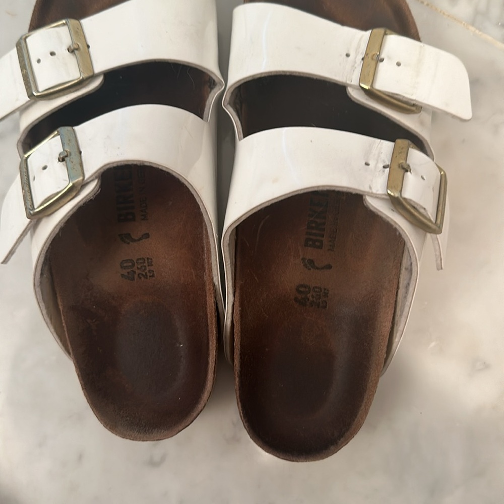 Patent white Birkenstocks - Picture 9 of 9